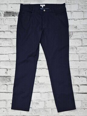 Peter Millar Navy Performance Five Pocket Pants Mens 36x32 Straight Fit